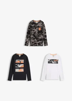 Langarmshirt aus reiner Baumwolle (3er-Pack)|bonprix