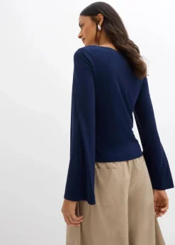 Langarmshirt aus Rippe|bonprix Clearance