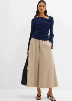 Langarmshirt aus Rippe|bonprix Clearance