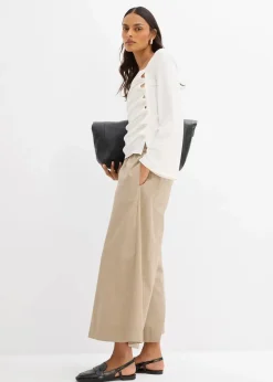 bonprix Shirts & Tops|Langarmshirt aus Rippe wollweiß