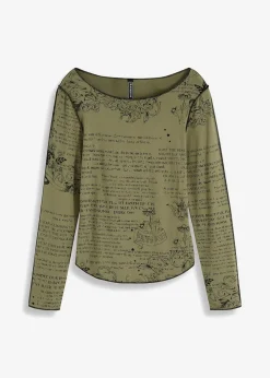 Langarmshirt aus softer Viskose|bonprix Outlet