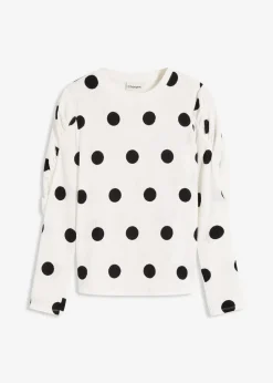 Langarmshirt aus strukturiertem Crêpe|bonprix Online
