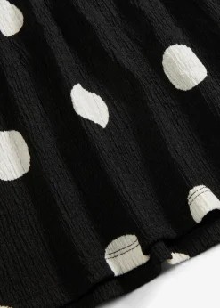 Langarmshirt aus strukturiertem Crêpe|bonprix