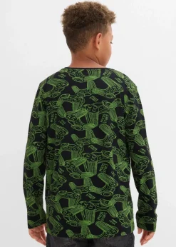 Langarmshirt aus weichem Bio-Baumwoll-Mix (3er Pack)|bonprix Outlet