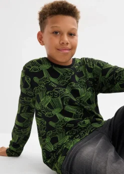 Langarmshirt aus weichem Bio-Baumwoll-Mix (3er Pack)|bonprix Outlet