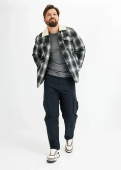 bonprix Shirts & Polos|Basics|Langarmshirt (3er Pack) nachtblau+rauchblau+grau meliert