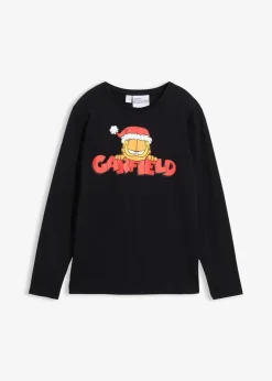 Langarmshirt mit Weihnachtsmotiv aus reiner Baumwolle|Garfield Discount