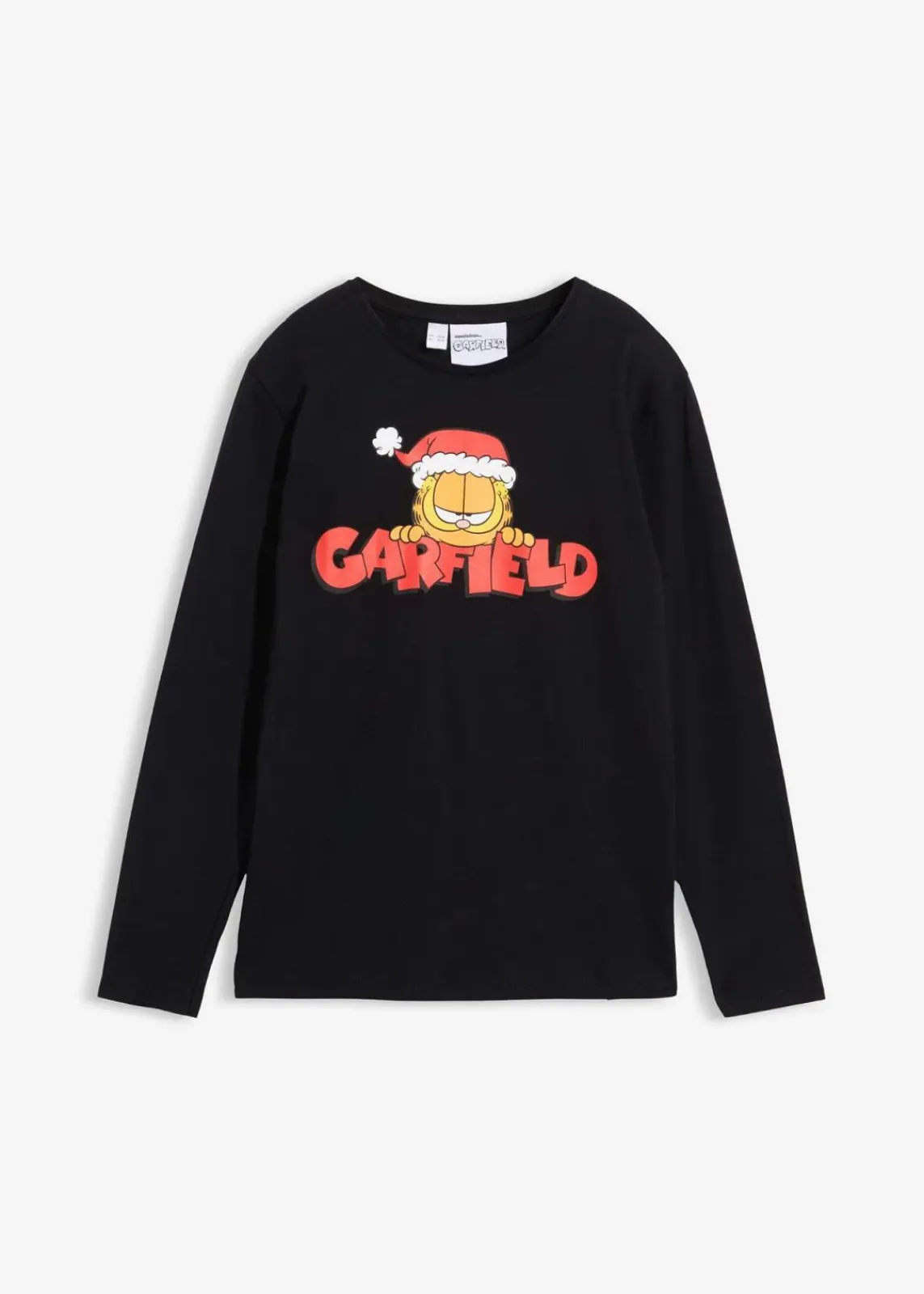 Langarmshirt mit Weihnachtsmotiv aus reiner Baumwolle|Garfield Discount