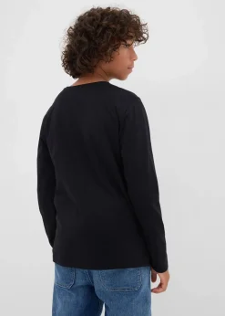 Langarmshirt mit Weihnachtsmotiv aus reiner Baumwolle|Garfield Discount