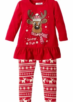 Langarmshirt+ Leggings aus reiner Bio-Baumwolle (2-tlg. Set)|bonprix New