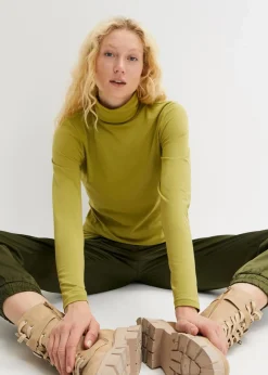 Langarmshirt mit reiner Bio-Baumwolle|bonprix Discount