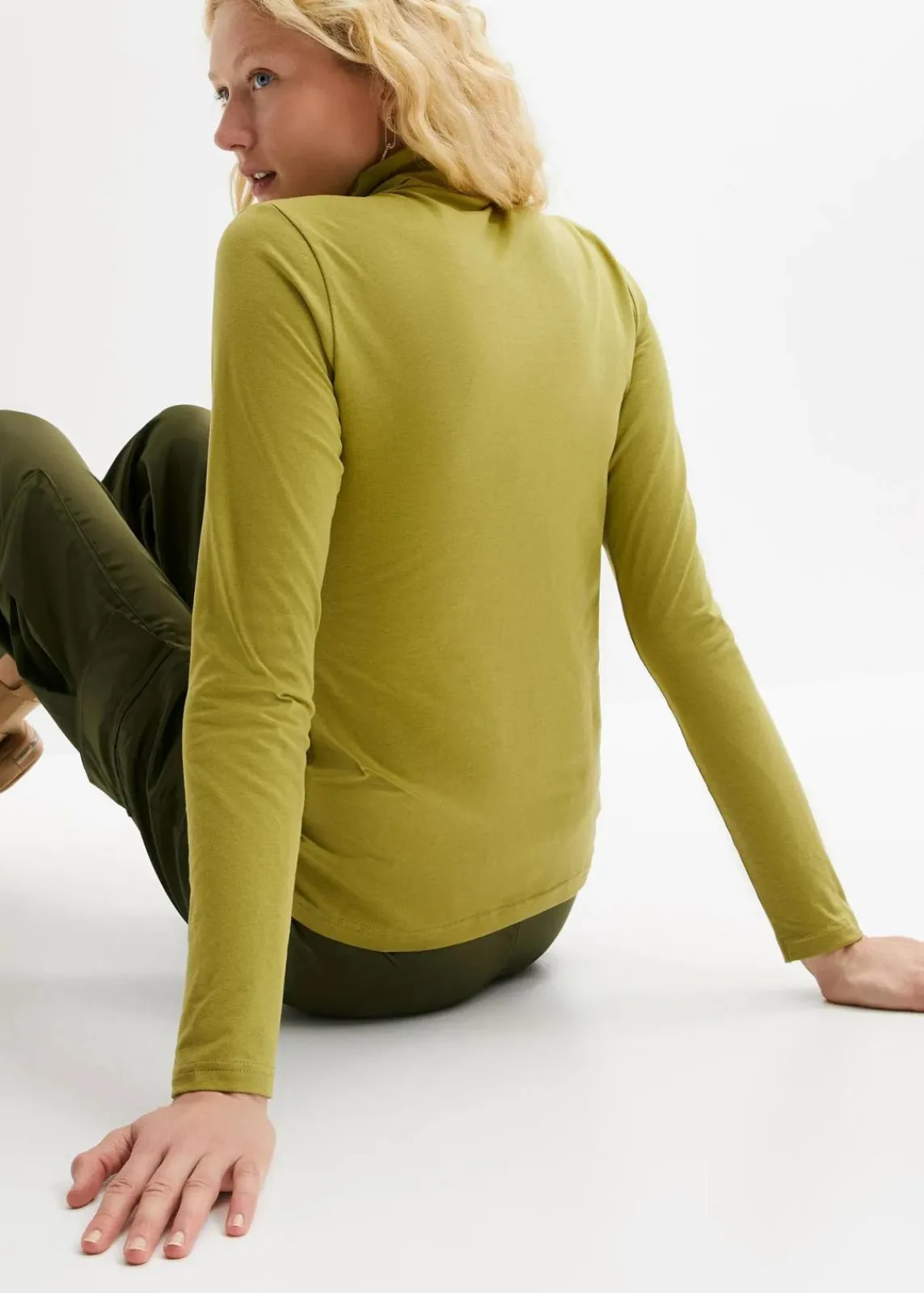 Langarmshirt mit reiner Bio-Baumwolle|bonprix Discount