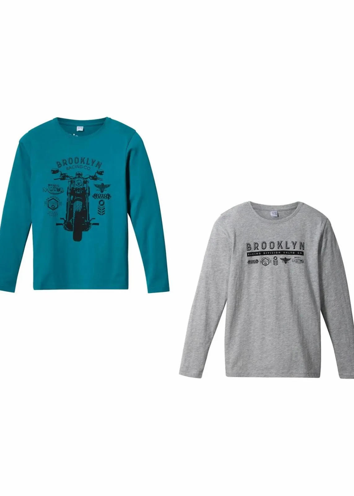 Langarmshirt mit Bio-Baumwolle (2er-Pack)|bonprix Outlet