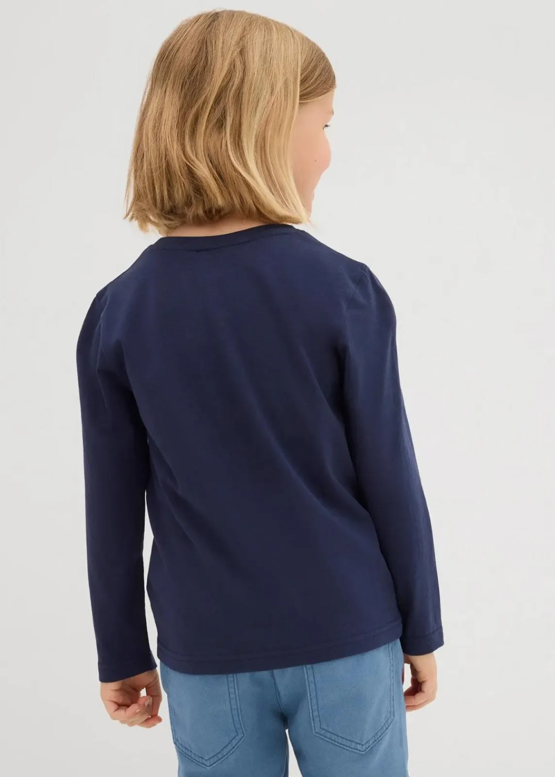 bonprix Jungen 2-8 Jahre·Shirts|Jungen 2-8 Jahre·Mehrfachpacks|Langarmshirt mit Bio-Baumwolle (3er Pack) dunkelblau+helltürkis+blaugrün