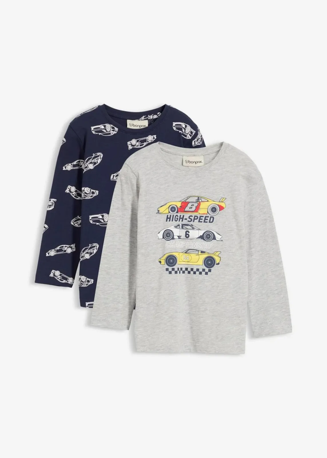 Langarmshirt mit Bio-Baumwolle (2er Pack)|bonprix