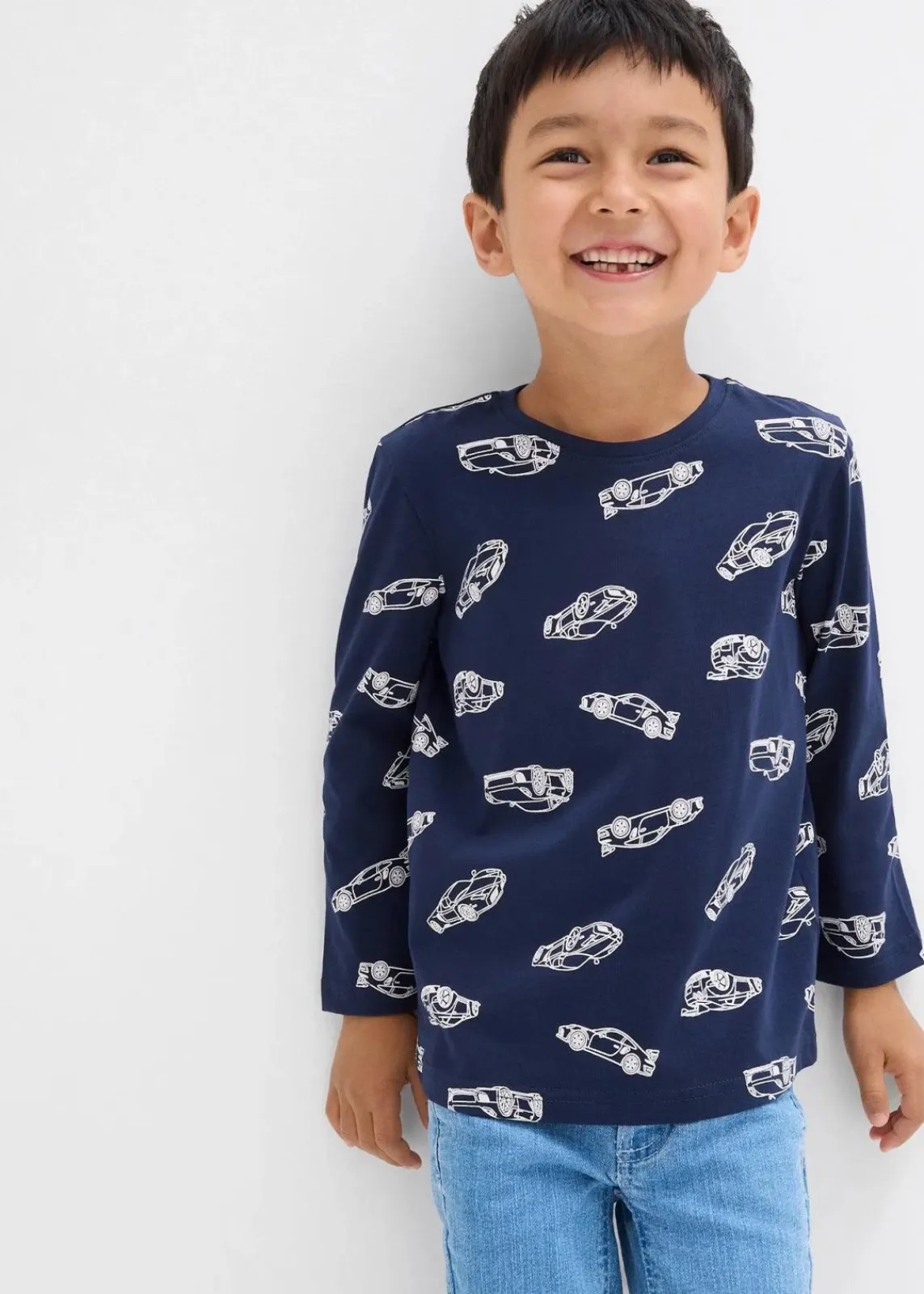 Langarmshirt mit Bio-Baumwolle (2er Pack)|bonprix