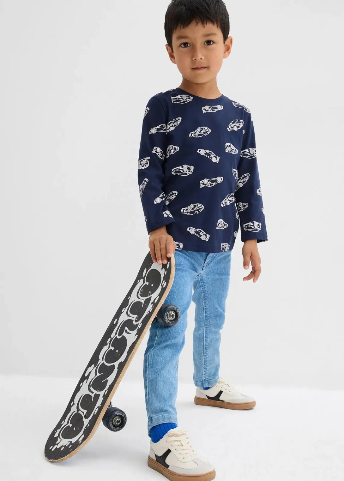 Langarmshirt mit Bio-Baumwolle (2er Pack)|bonprix