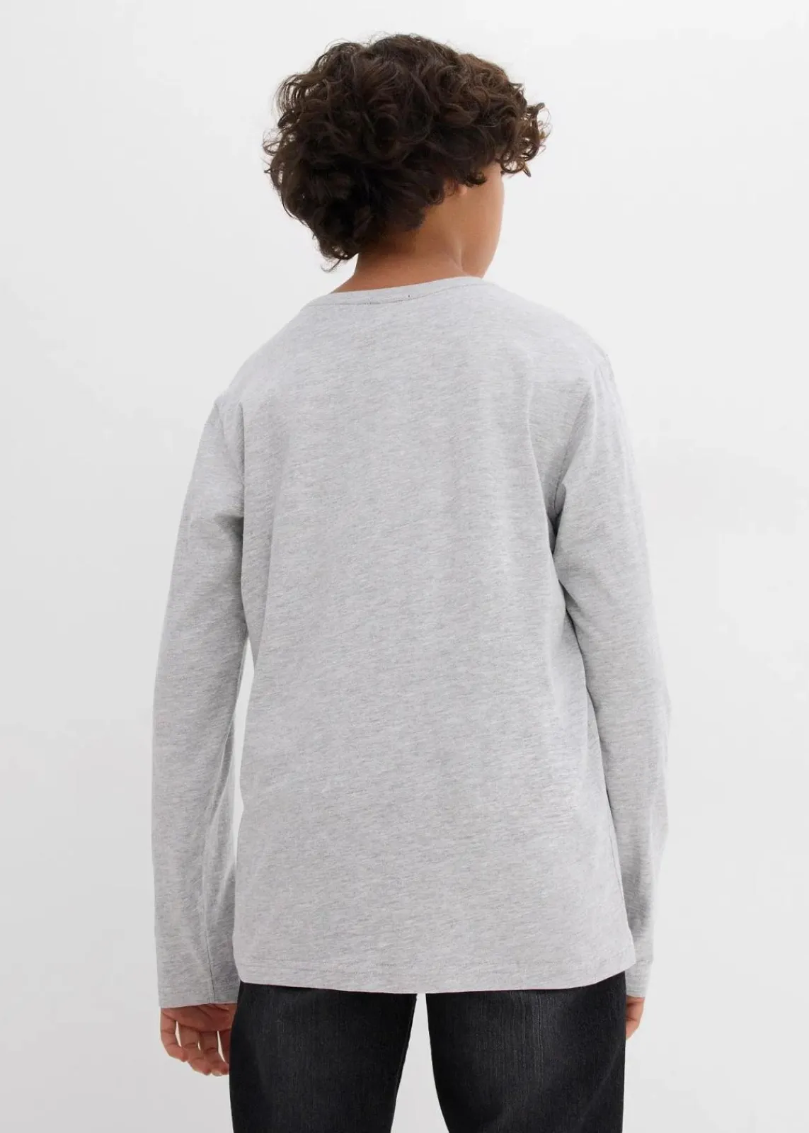 Langarmshirt mit Bio-Baumwolle (3er Pack)|bonprix Outlet