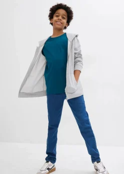 bonprix Jungen 9-16 Jahre·Mehrfachpacks|Jungen 9-16 Jahre·Bademode|Langarmshirt mit Bio-Baumwolle (3er Pack) blaupetrol+dunkelblau+weiß