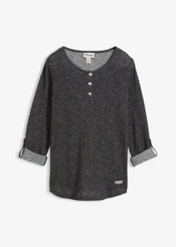 Langarmshirt mit Knopfleiste aus Baumwoll-Mix|bonprix Sale