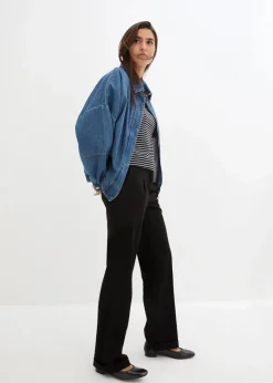 bonprix Bekleidung·Röcke|Basics|Langarmshirt mit reiner Bio-Baumwolle schwarz/weiß gestreift