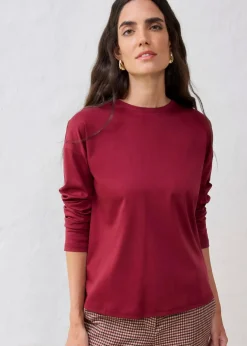 Langarmshirt mit Seidenanteil|bonprix Clearance