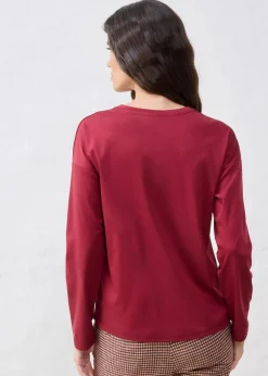 Langarmshirt mit Seidenanteil|bonprix Clearance