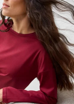 Langarmshirt mit Seidenanteil|bonprix Clearance