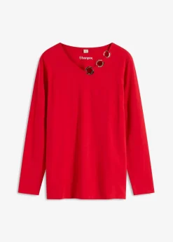 Langarmshirt mit Ösen|bonprix Outlet