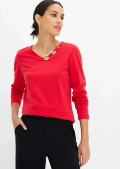 Langarmshirt mit Ösen|bonprix Outlet