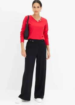 Langarmshirt mit Ösen|bonprix Outlet