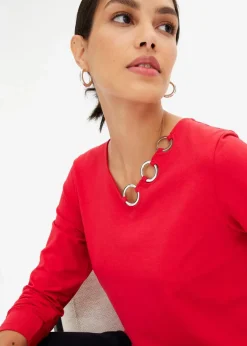 Langarmshirt mit Ösen|bonprix Outlet