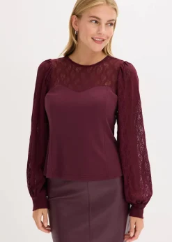 Langarmshirt mit Spitze|bonprix Best