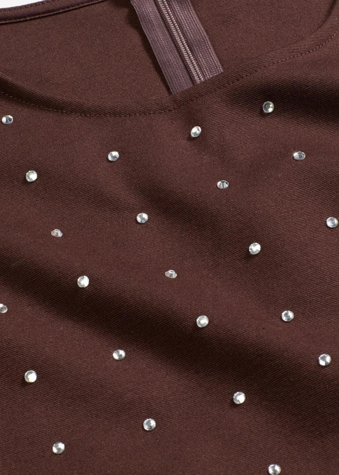 Langarmshirt mit Strass-Applikation|bonprix Outlet