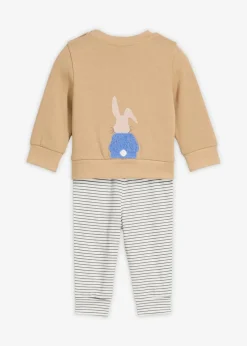 Langarmshirt und Sweathose aus reiner Bio-Baumwolle (2-tlg.Set)|bonprix New