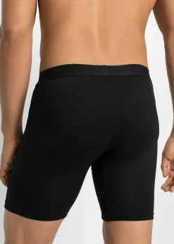 bonprix Boxershorts|Große Größen|Lange Boxershorts eng mit Baumwolle (7er Pack) schwarz