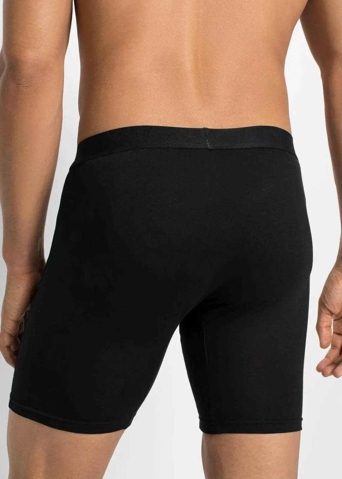 bonprix Boxershorts|Große Größen|Lange Boxershorts eng mit Baumwolle (7er Pack) schwarz