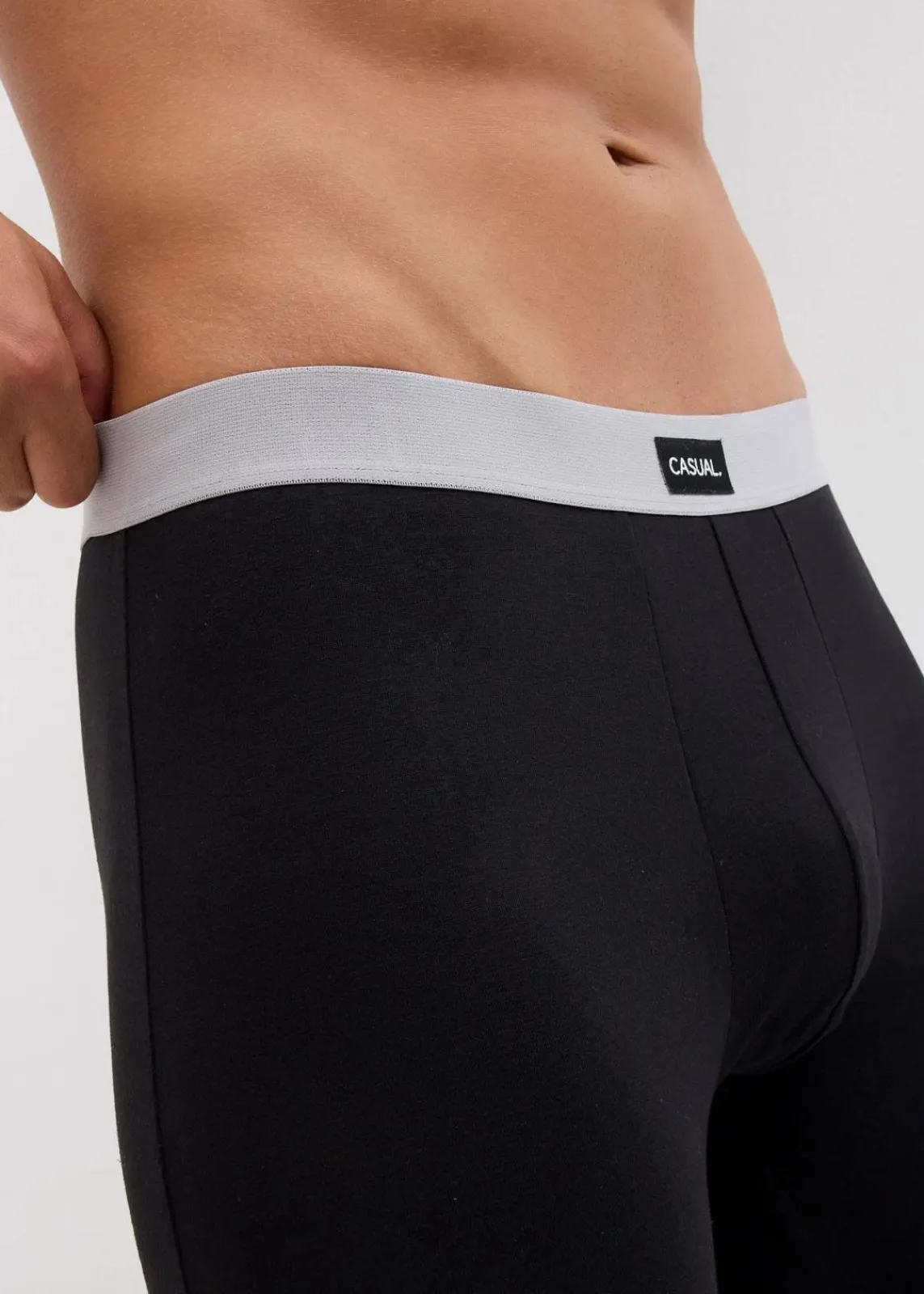 bonprix Boxershorts|Große Größen|Lange Boxershorts eng mit Baumwolle (3er Pack) schwarz