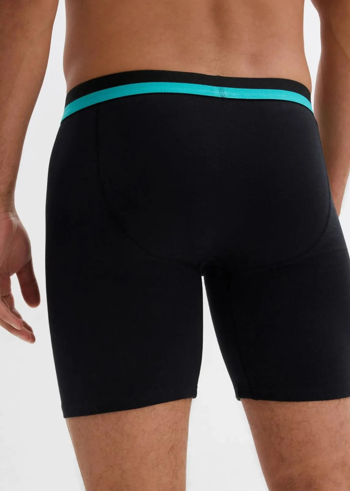 bonprix Boxershorts|Wäsche|Lange Boxershorts eng mit weicher Baumwolle (2er Pack) schwarz