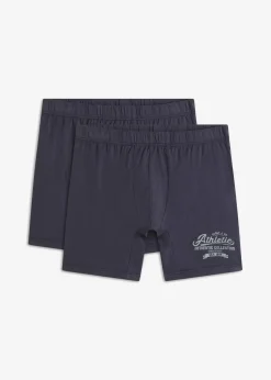 bonprix Boxershorts|Große Größen|Lange Boxershorts eng mit Bio-Baumwolle (2er Pack) nachtblau