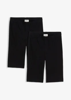 bonprix Wäsche·Radler & Oberschenkelschutz|Bekleidung·Röcke|Lange Radlerhose (2er Pack) schwarz+schwarz