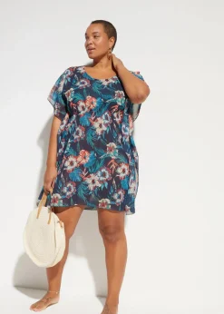 Lange Strandtunika aus leichtem Chiffon|bonprix New