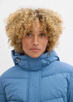 Langer Stepp-Mantel mit Kapuze|bonprix Sale