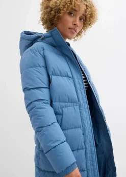 Langer Stepp-Mantel mit Kapuze|bonprix Sale