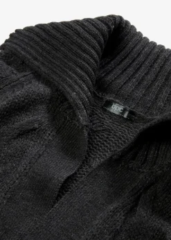 Langer Strickmantel aus Zopfstrick|bonprix Discount