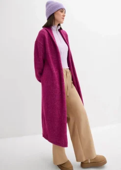 Langer Strickmantel in Hairy Optik|bonprix Clearance