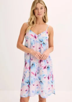 Langes Nachthemd aus glänzendem Satin|bonprix Hot