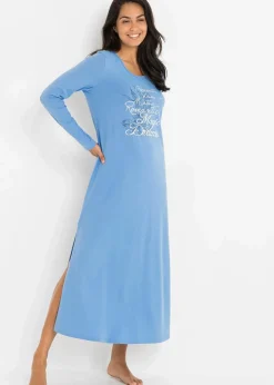 Langes Nachthemd aus reiner Bio-Baumwolle|bonprix Online