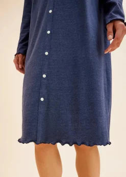 Langes Nachthemd mit Knopfleiste|bonprix Online