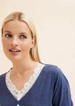 Langes Nachthemd mit Knopfleiste|bonprix Online